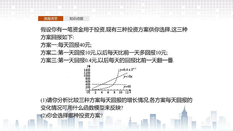 （新）北师大版数学必修第一册课件：第五章 §2　2.1　实际问题的函数刻画 2.2　用函数模型解决实际问题03