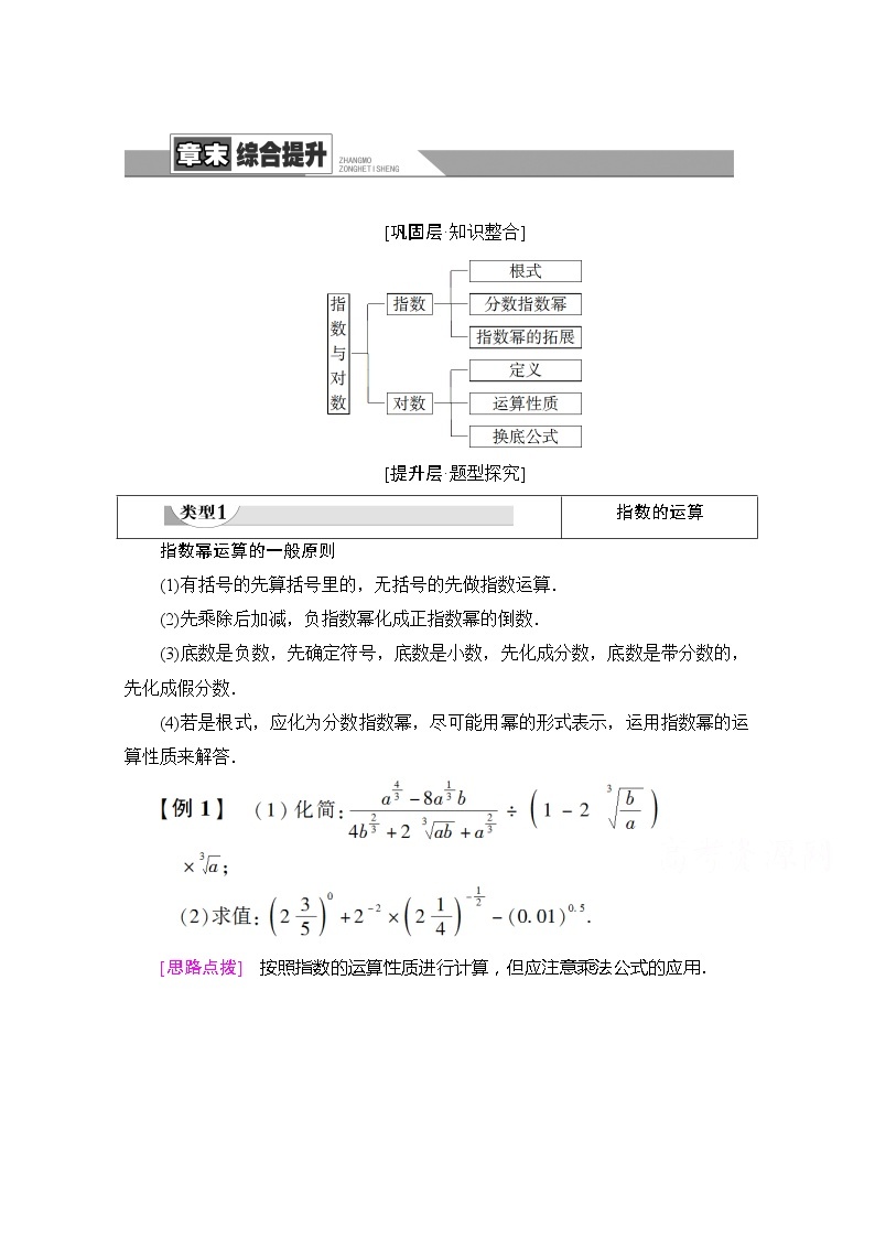 （新）苏教版高中数学必修第一册学案：第4章 章末综合提升（含解析）01