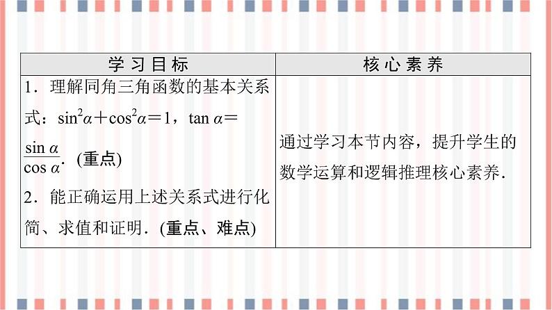 （新）苏教版高中数学必修第一册课件：第7章 7.2.2　同角三角函数关系02