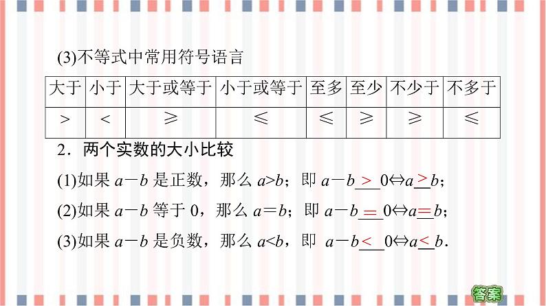 （新）苏教版高中数学必修第一册课件：第3章 3.1　不等式的基本性质07