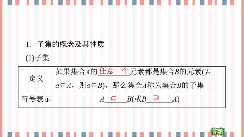 （新）苏教版高中数学必修第一册课件：第1章 1.2 第1课时　子集、真子集05