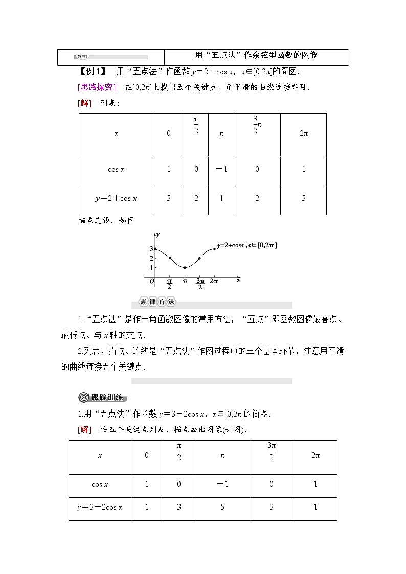 （新）人教B版(2019)必修第三册学案：第7章 7.3 7.3.3　余弦函数的性质与图像（含解析）03