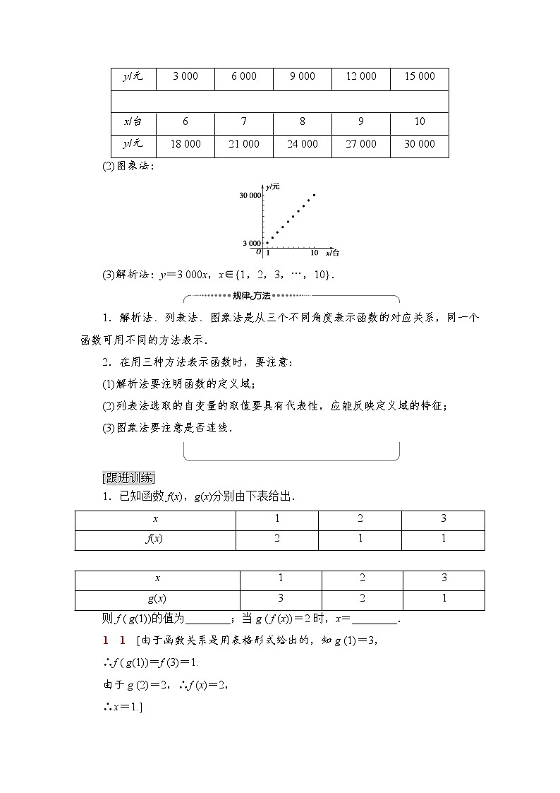 （新）北师大版数学必修第一册教学讲义：第2章 §2 2.2　函数的表示法03