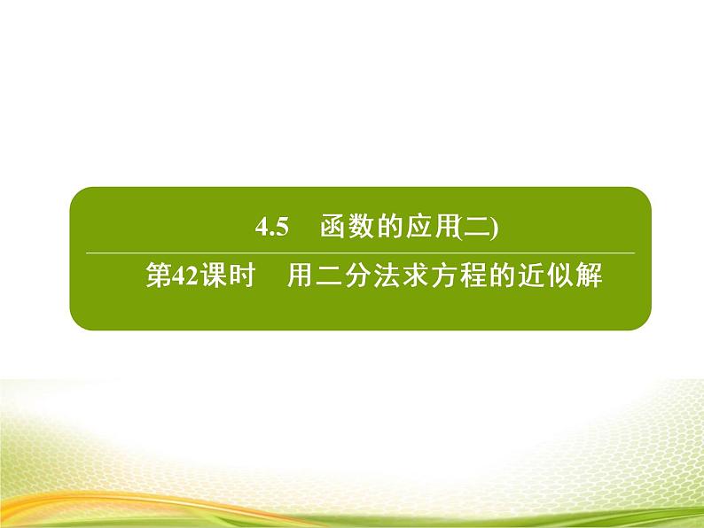 （新）人教A版数学必修一作业课件：4.5.2 用二分法求方程的近似解（含解析）02
