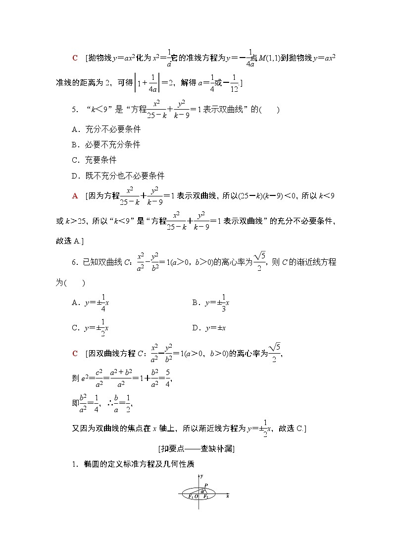 2020数学（理）二轮教师用书：第2部分专题5第2讲　圆锥曲线的定义、方程及性质第3页