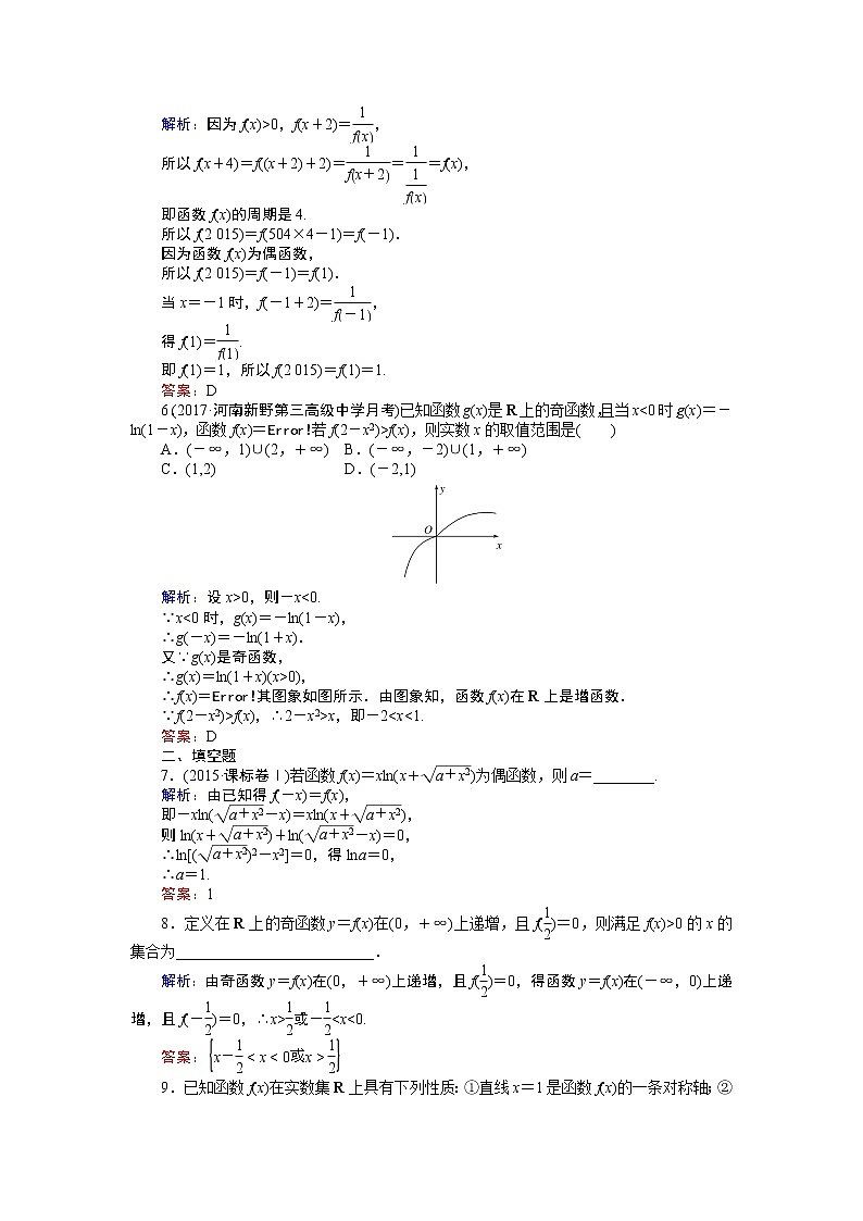 课时作业(六) 函数的奇偶性与周期性 练习02
