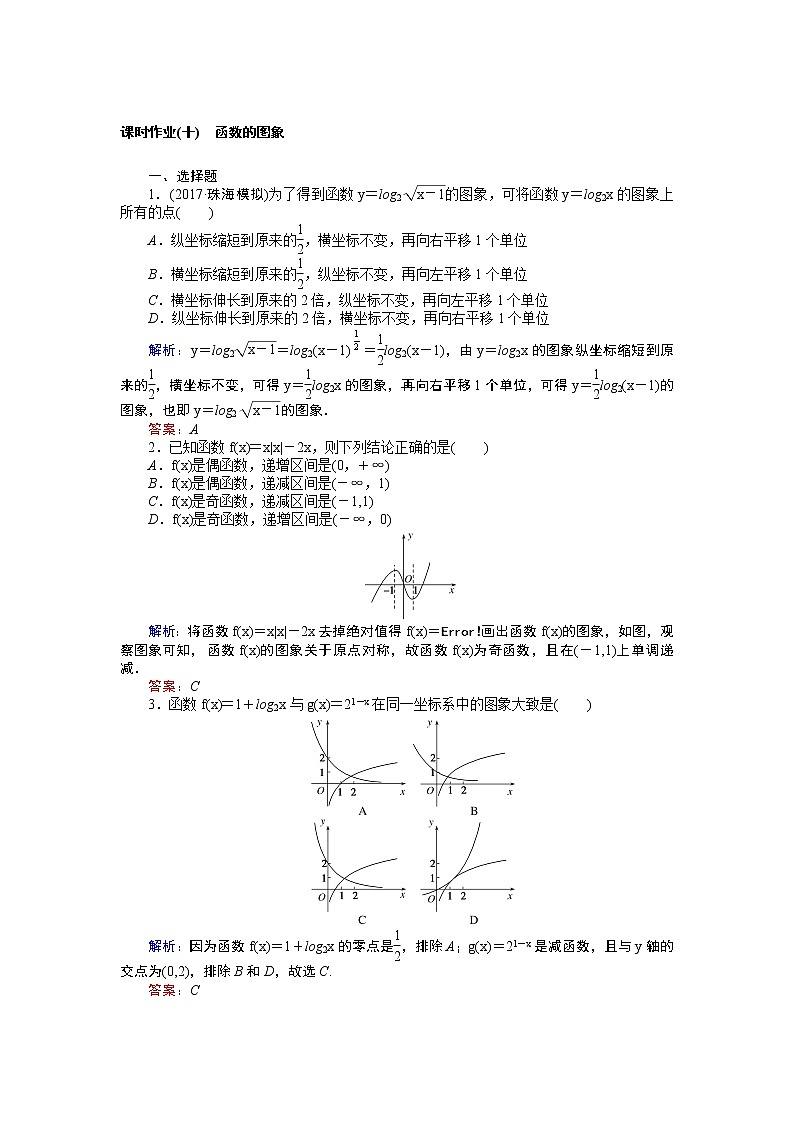 课时作业(十) 函数的图象 练习01