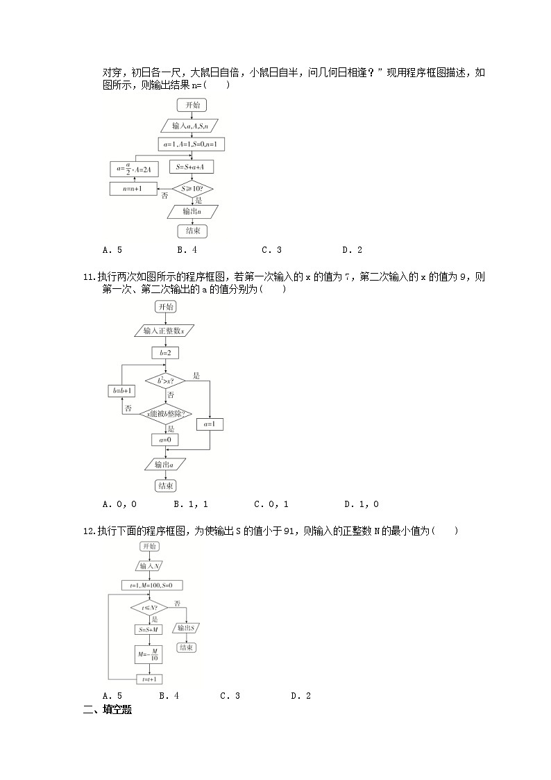 【高考复习】2020年高考数学(文数) 集合、复数、算法 小题练（含答案解析）02