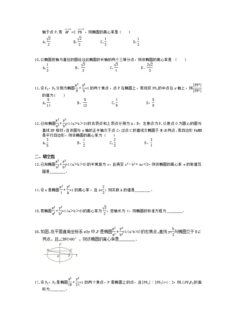 【高考复习】2020年高考数学(文数) 椭圆 小题练（含答案解析）第2页