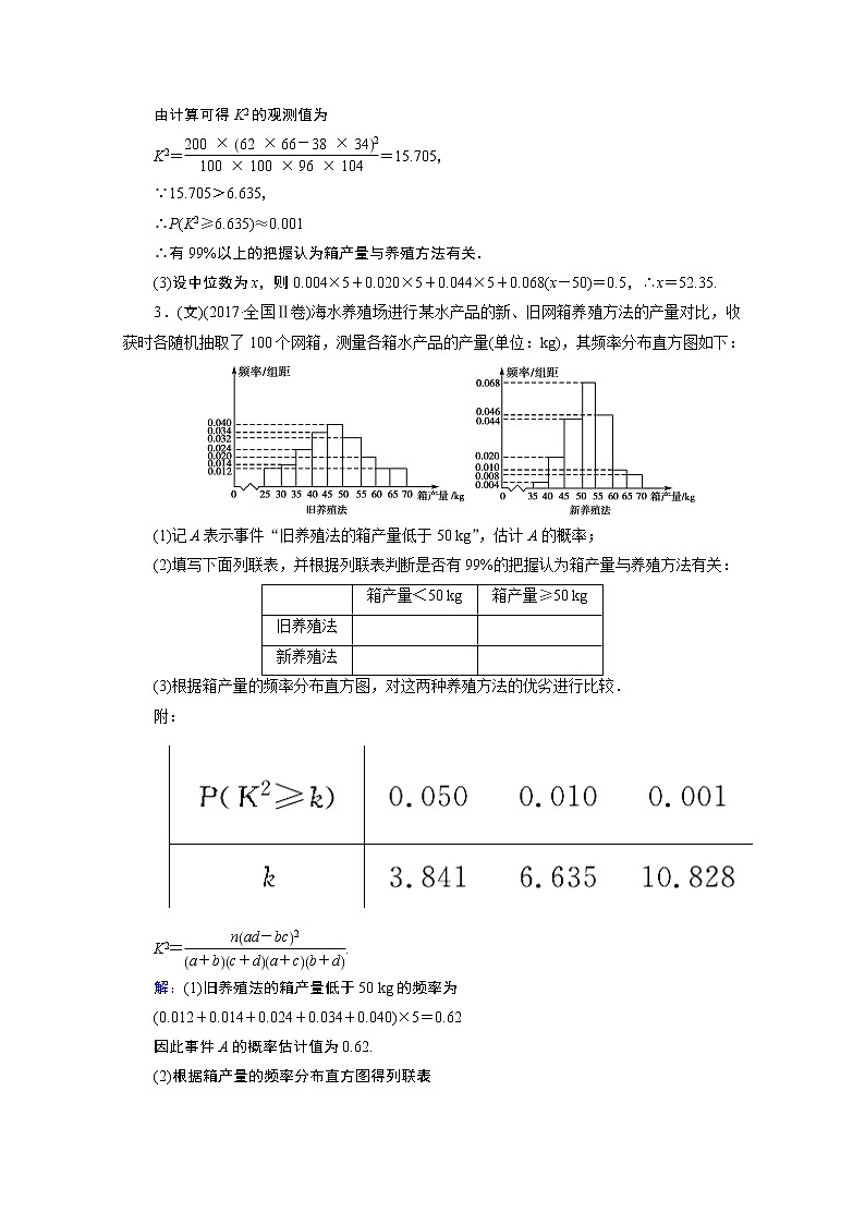 2020届高考数学二轮教师用书：层级二专题六第1讲　统计、统计案例03