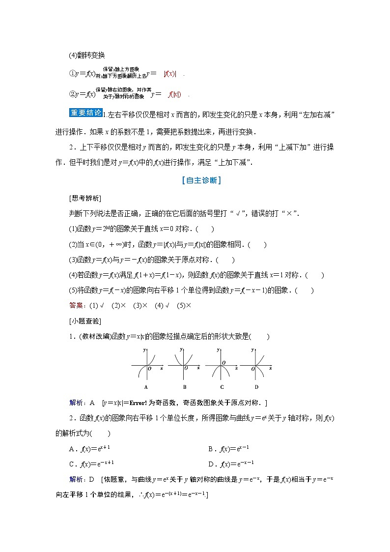 2020届高考数学二轮教师用书：第二章第7节　函数的图象02