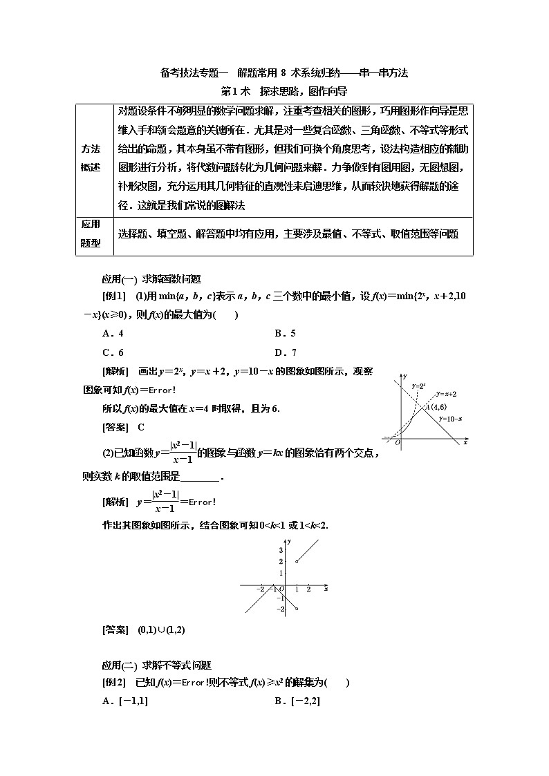 2019版二轮复习数学（文）通用版讲义：第二部分备考技法专题一解题常用8术系统归纳——串一串方法02