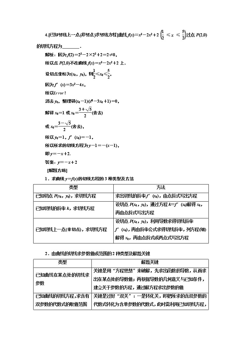 2019版二轮复习数学（文）通用版讲义：第一部分第二层级重点增分专题三导数的简单应用02