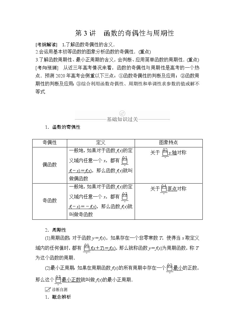 2020年高考数学理科一轮复习讲义：第2章函数、导数及其应用第3讲01