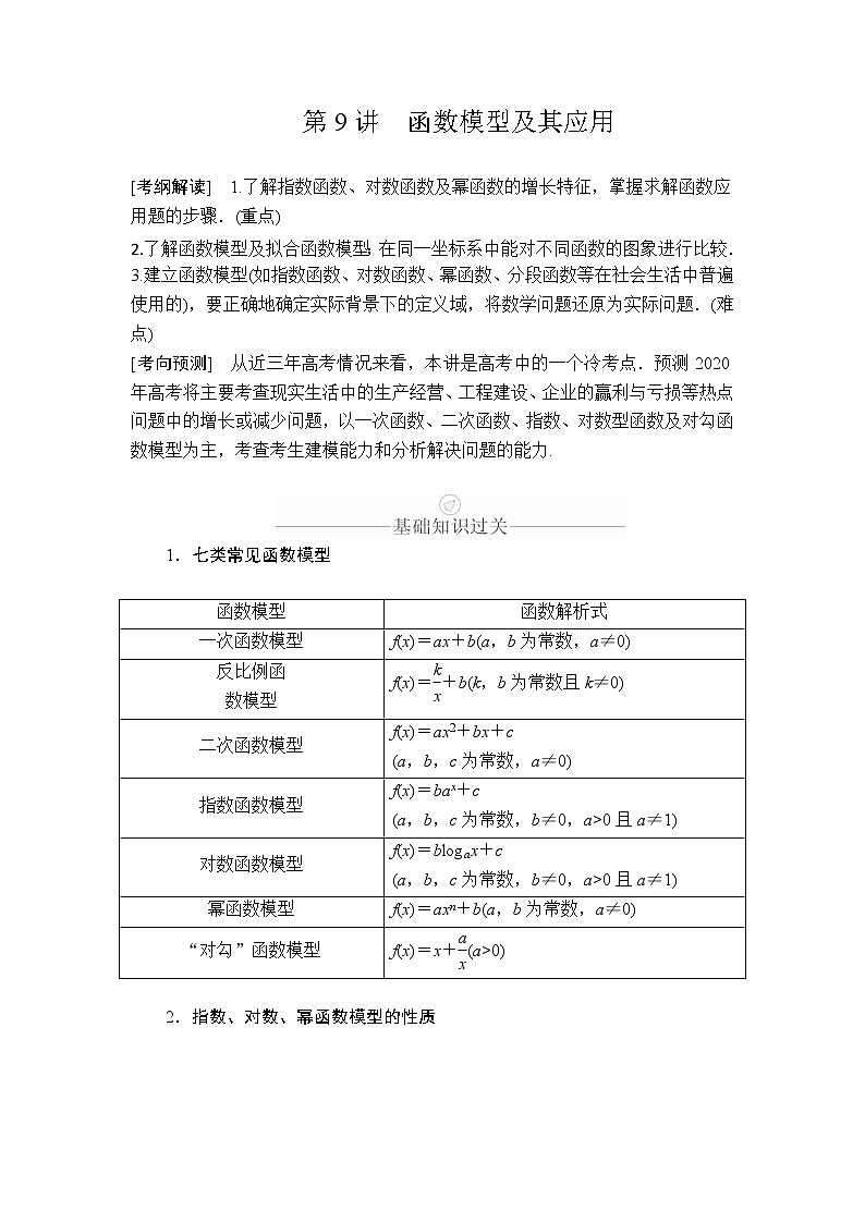 2020年高考数学理科一轮复习讲义：第2章函数、导数及其应用第9讲01