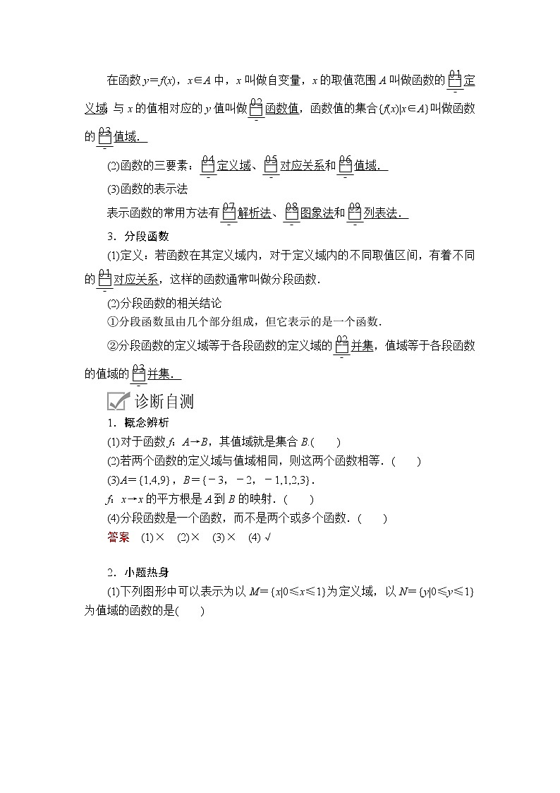 2020年高考数学理科一轮复习讲义：第2章函数、导数及其应用第1讲02