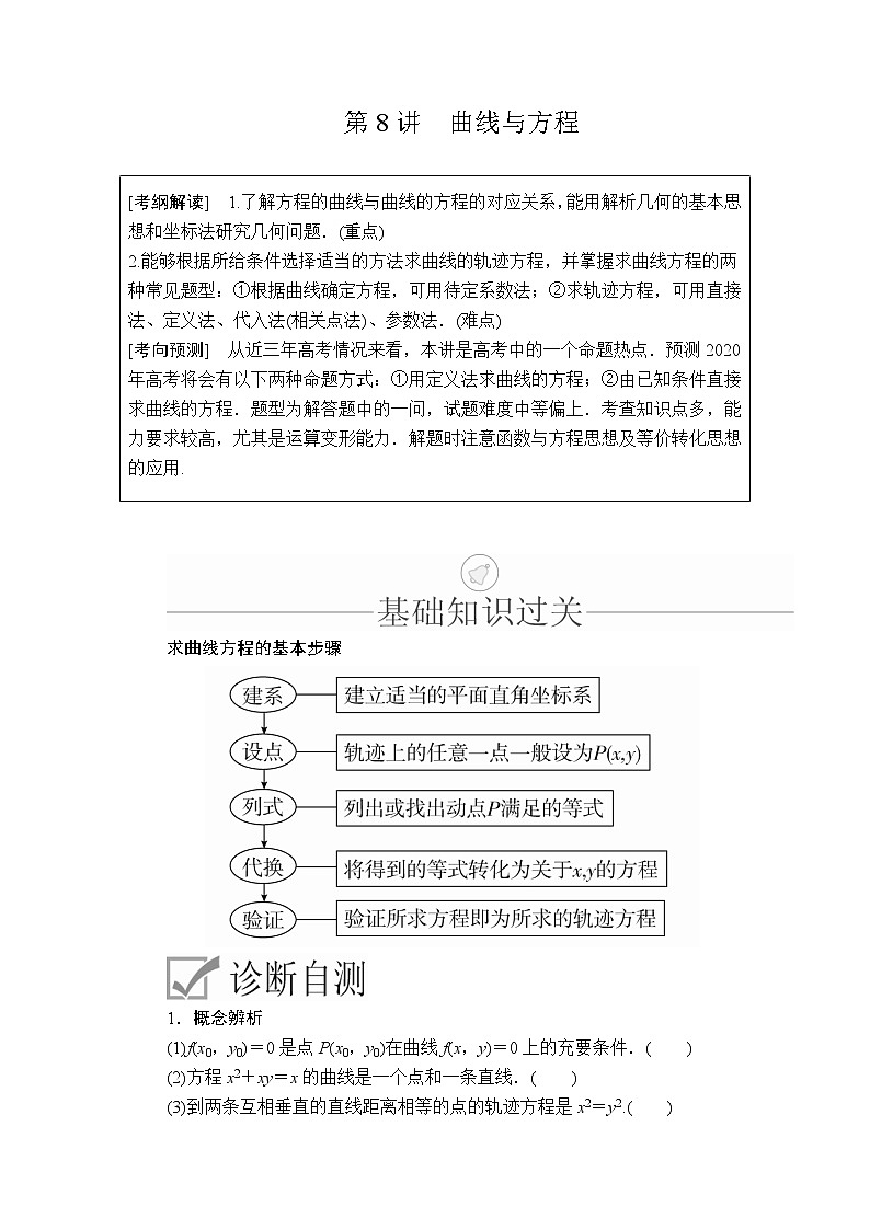 2020年高考数学理科一轮复习讲义：第8章平面解析几何第8讲01