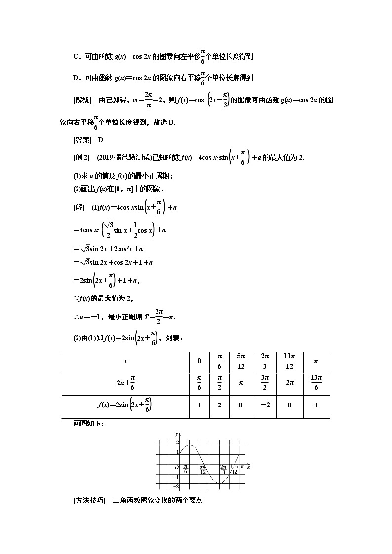 2020版高考新创新一轮复习数学新课改省份专用讲义：第四章第四节　函数y＝Asin（ωx＋φ）的图象及三角函数模型的简单应用03