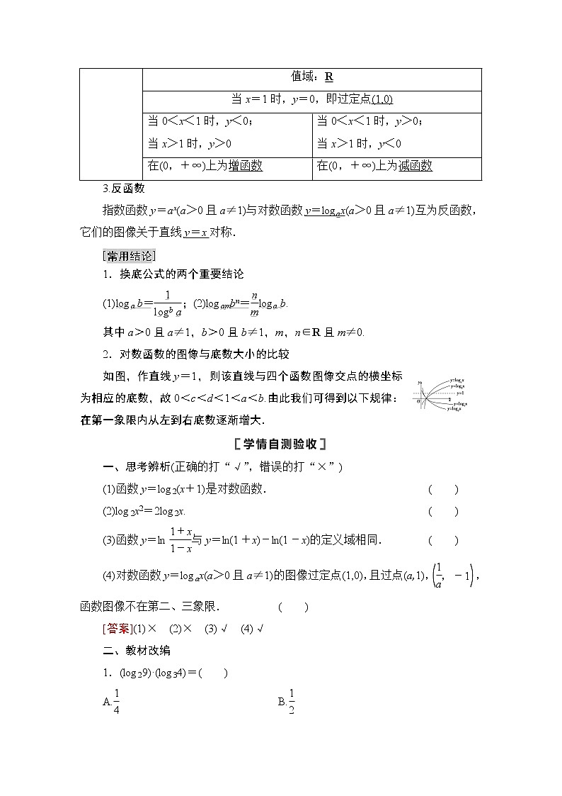 2021高三数学北师大版（文）一轮教师用书：第2章第7节　对数与对数函数02