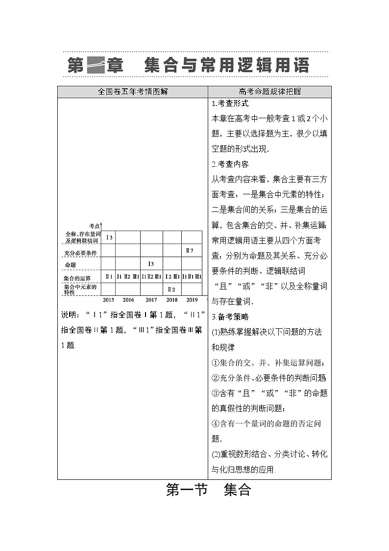 2021高三数学北师大版（理）一轮教师用书：第1章第1节集合01