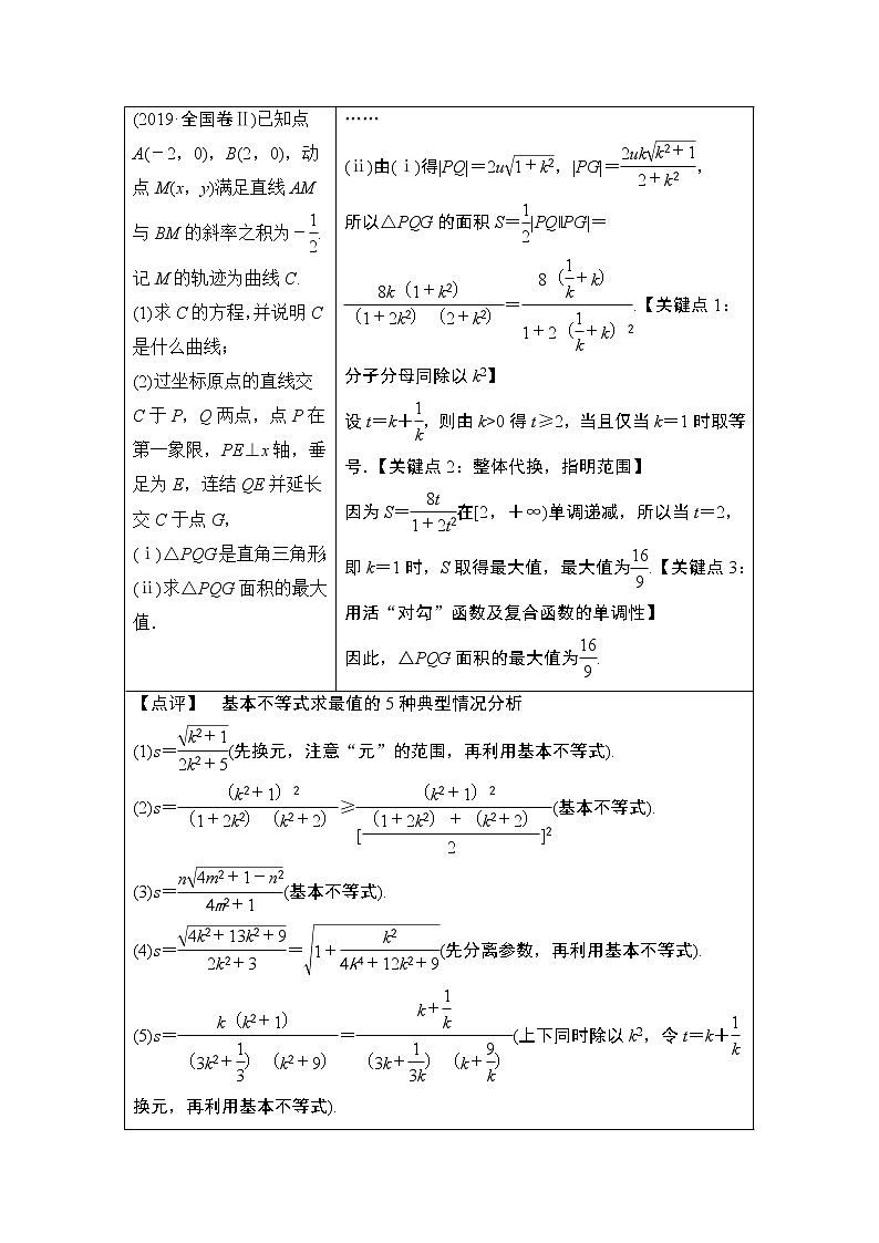 2021版新高考数学一轮教师用书：第8章【经典微课堂】——突破疑难系列2　圆锥曲线03