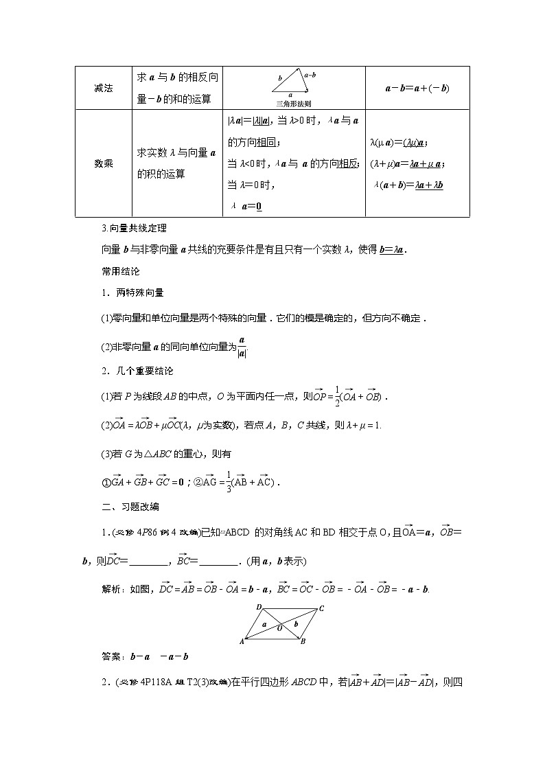 2021版高考文科数学（人教A版）一轮复习教师用书：第五章　第1讲　平面向量的概念及线性运算02