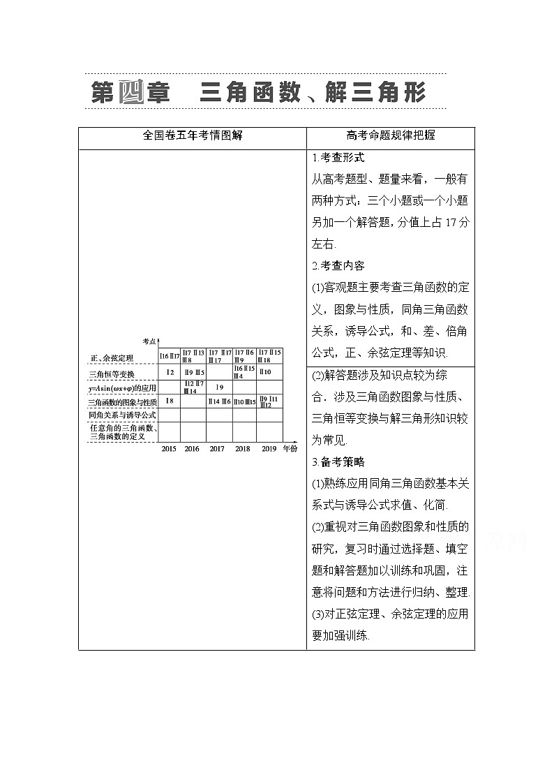 2021版高考数学苏教版一轮教师用书：4.1任意角、弧度制及任意角的三角函数01