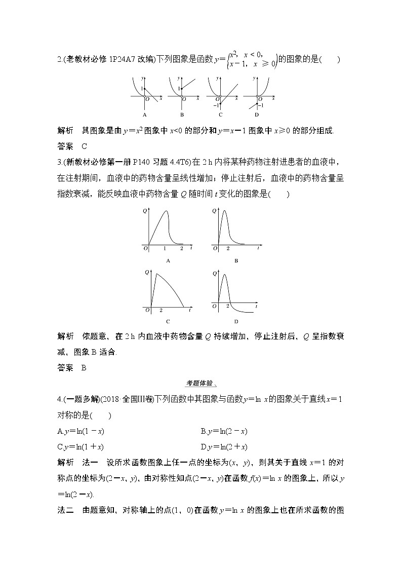 2021届高三新高考数学人教A版一轮复习教学案：第二章第7节　函数的图象03