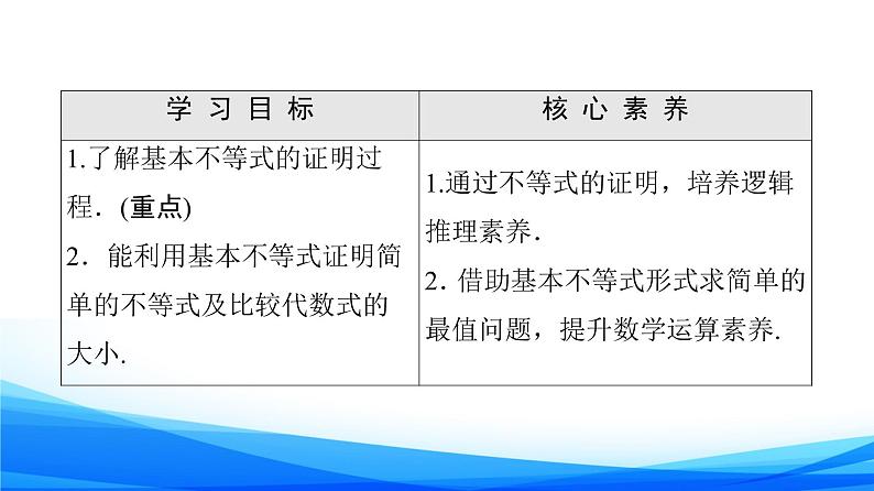 新人教A版数学必修第一册课件：第2章+2.2+第1课时　基本不等式第2页