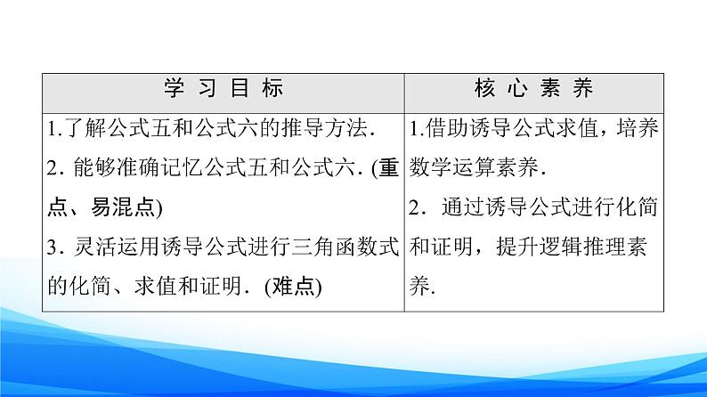 新人教A版数学必修第一册课件：第5章+5.3+第2课时　公式五和公式六02