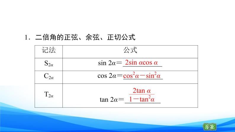 新人教A版数学必修第一册课件：第5章+5.5.1+第4课时　二倍角的正弦、余弦、正切公式06