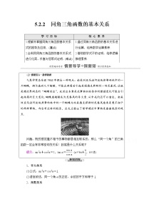 高中数学人教A版 (2019)必修 第一册5.2 三角函数的概念学案