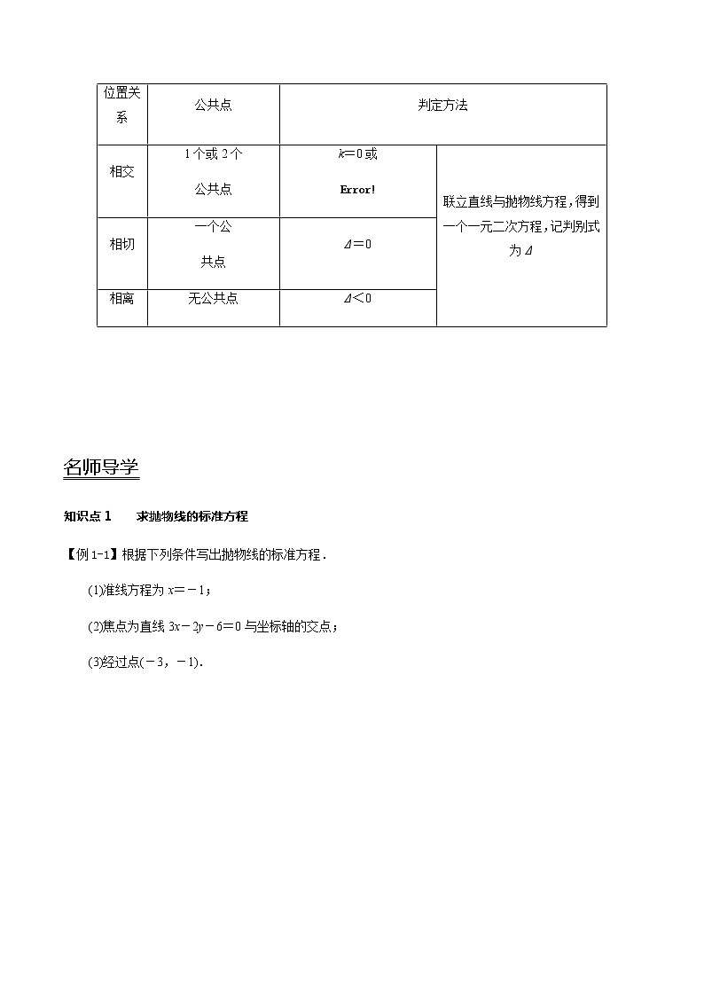 3.3 抛物线-新教材名师导学导练高中数学选择性必修第一册（人教A版）03
