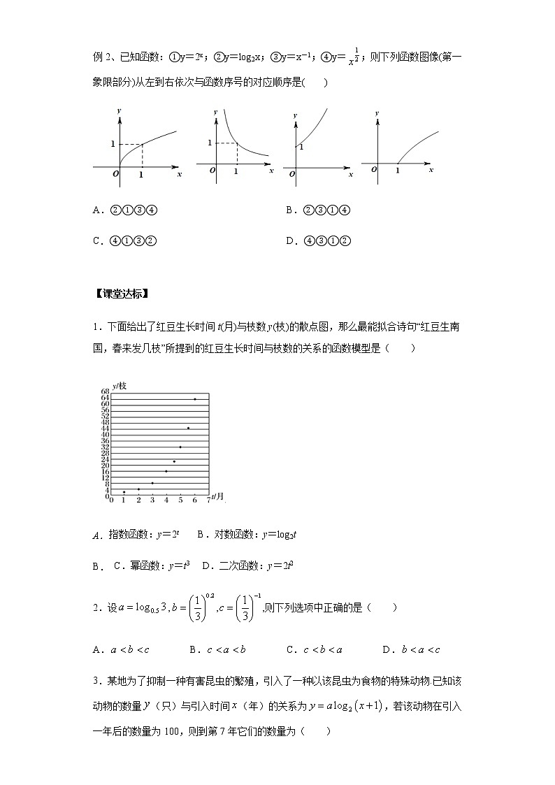 4.4 指数函数、幂函数、对数函数增长的比较-2020-2021学年高一数学新教材配套学案（北师大2019版必修第一册）02