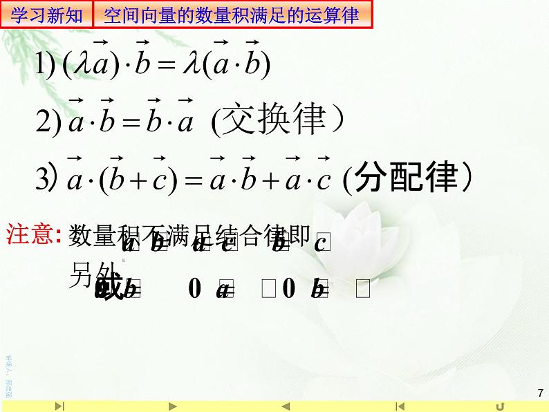 1.1.2空间向量的数量积 课件-山东省滕州市第一中学人教A版（2019版）高中数学选择性必修一(共24张PPT)07