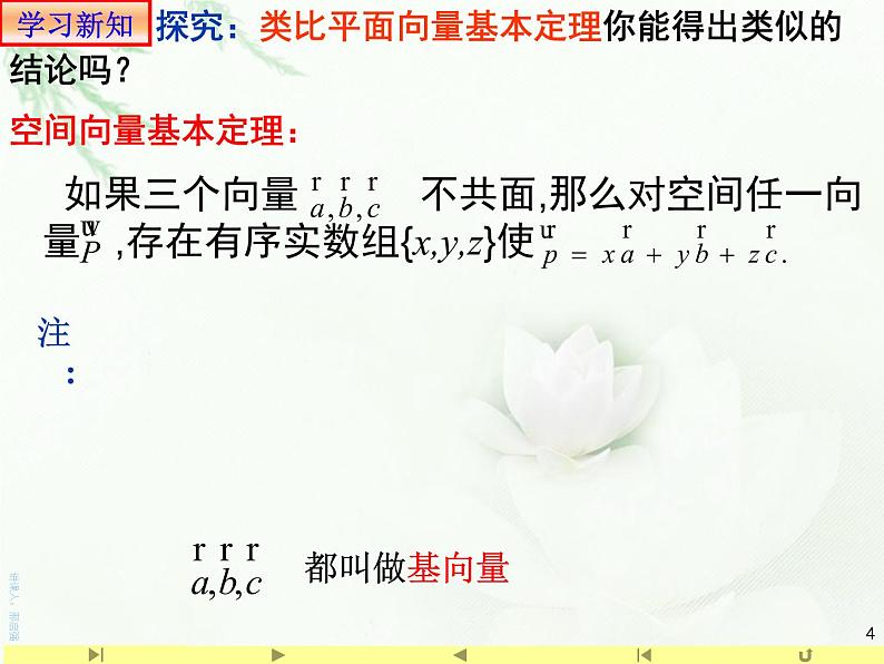 1.2空间向量基本定理 课件-山东省滕州市第一中学人教A版（2019版）高中数学选择性必修一(共16张PPT)第4页