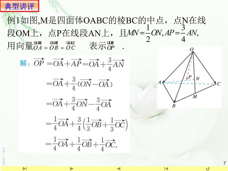 1.2空间向量基本定理 课件-山东省滕州市第一中学人教A版（2019版）高中数学选择性必修一(共16张PPT)第7页