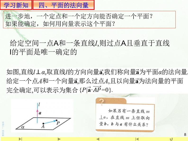 1.4.1用空间向量研究直线、平面的位置关系1 课件-山东省滕州市第一中学人教A版（2019版）高中数学选择性必修一(共17张PPT)08