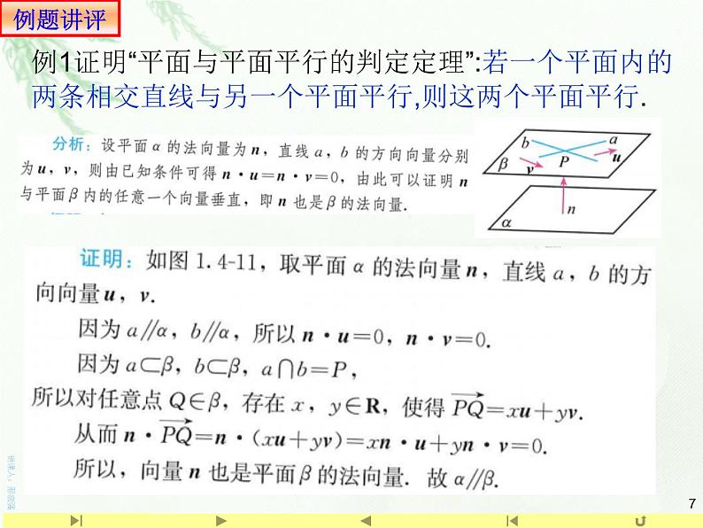 1.4.1用空间向量研究直线、平面的位置关系2 课件-山东省滕州市第一中学人教A版（2019版）高中数学选择性必修一(共18张PPT)第7页