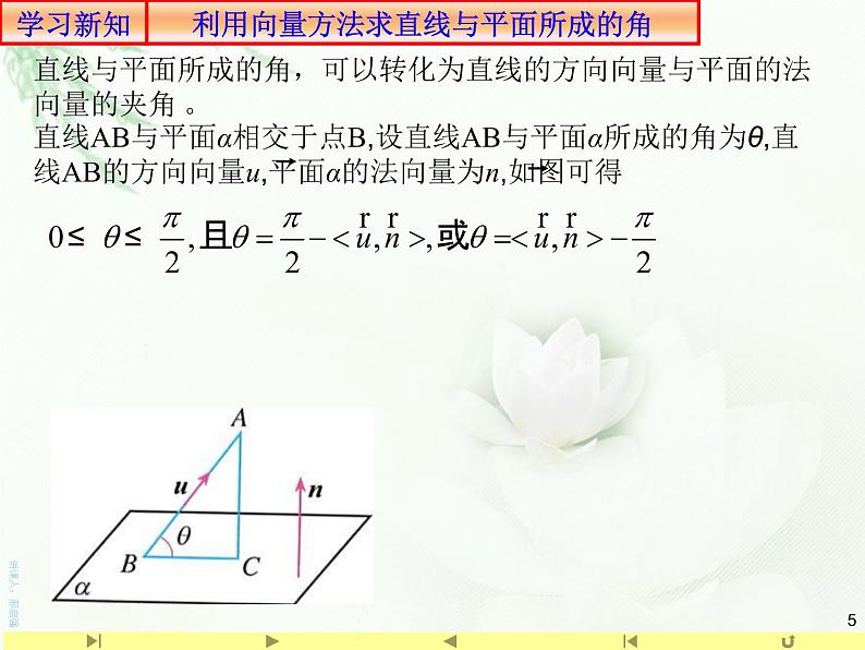1.4.2用空间向量研究距离、夹角问题2求空间角 课件-山东省滕州市第一中学人教A版（2019版）高中数学选择性必修一(共23张PPT)05