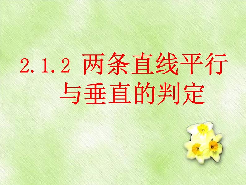 2.1.2两条直线平行与垂直的判定 课件-山东省滕州市第一中学人教A版（2019版）高中数学选择性必修一(共15张PPT)01