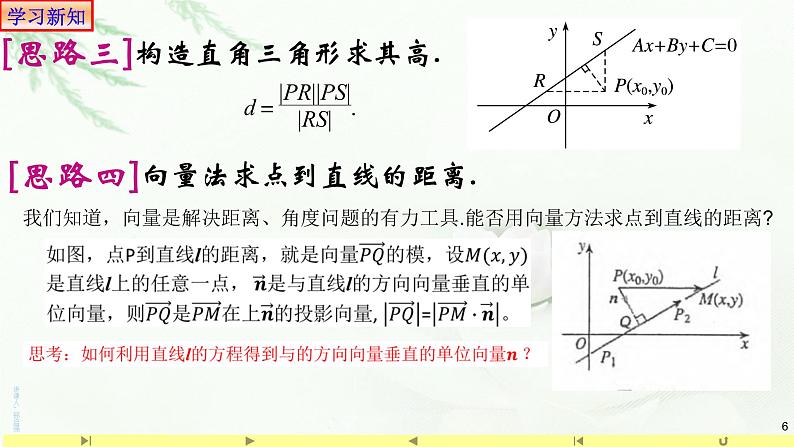 2.3.3点到直线的距离公式 课件-山东省滕州市第一中学人教A版（2019版）高中数学选择性必修一第6页