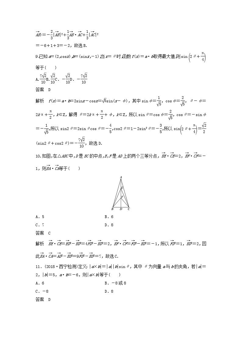 2020届高考数学一轮复习单元检测05《平面向量与复数》提升卷单元检测 理数（含解析）03