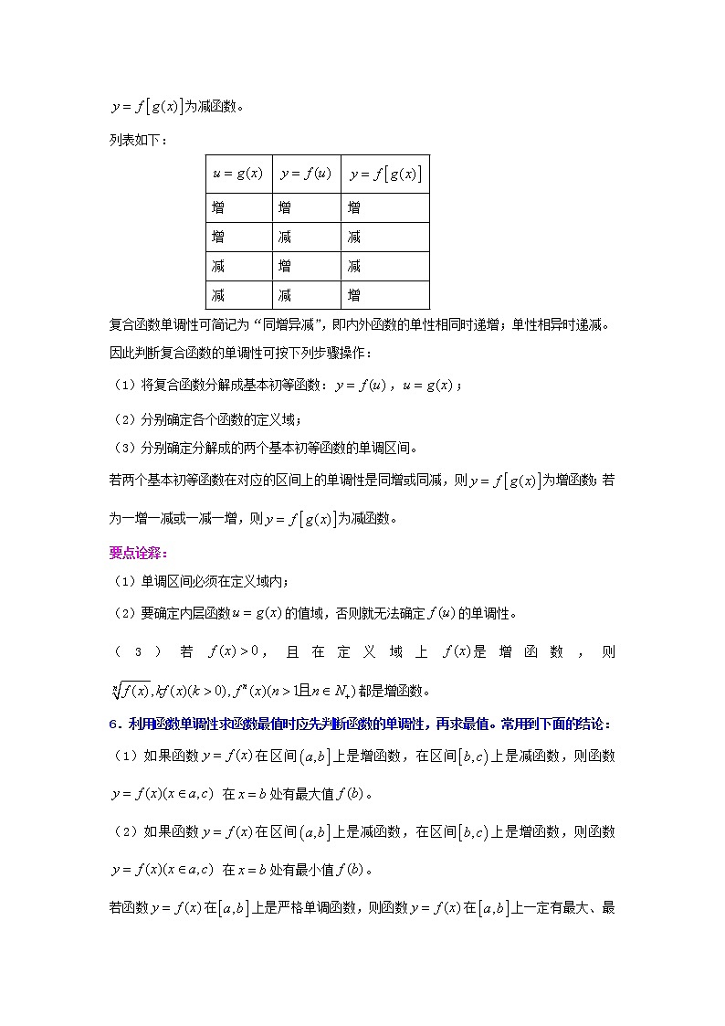 精编(人教版)必修一数学：09《函数的单调性》知识讲解 提高版(含答案)03