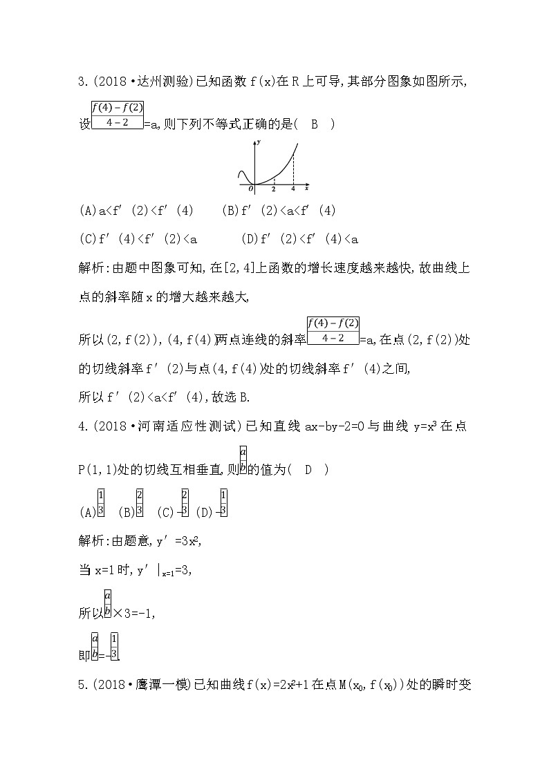 (导与练)2020版高考数学一轮复习(文数)习题：第13篇 第10节　导数的概念及运算(含解析)第2页