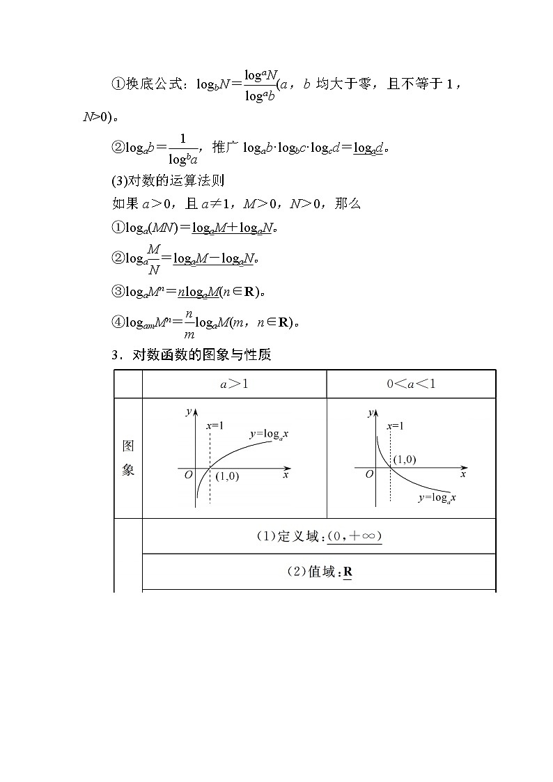 2020版《微点教程》高考人教A版文科数学一轮复习文档：第二章第六节　对数与对数函数 学案02