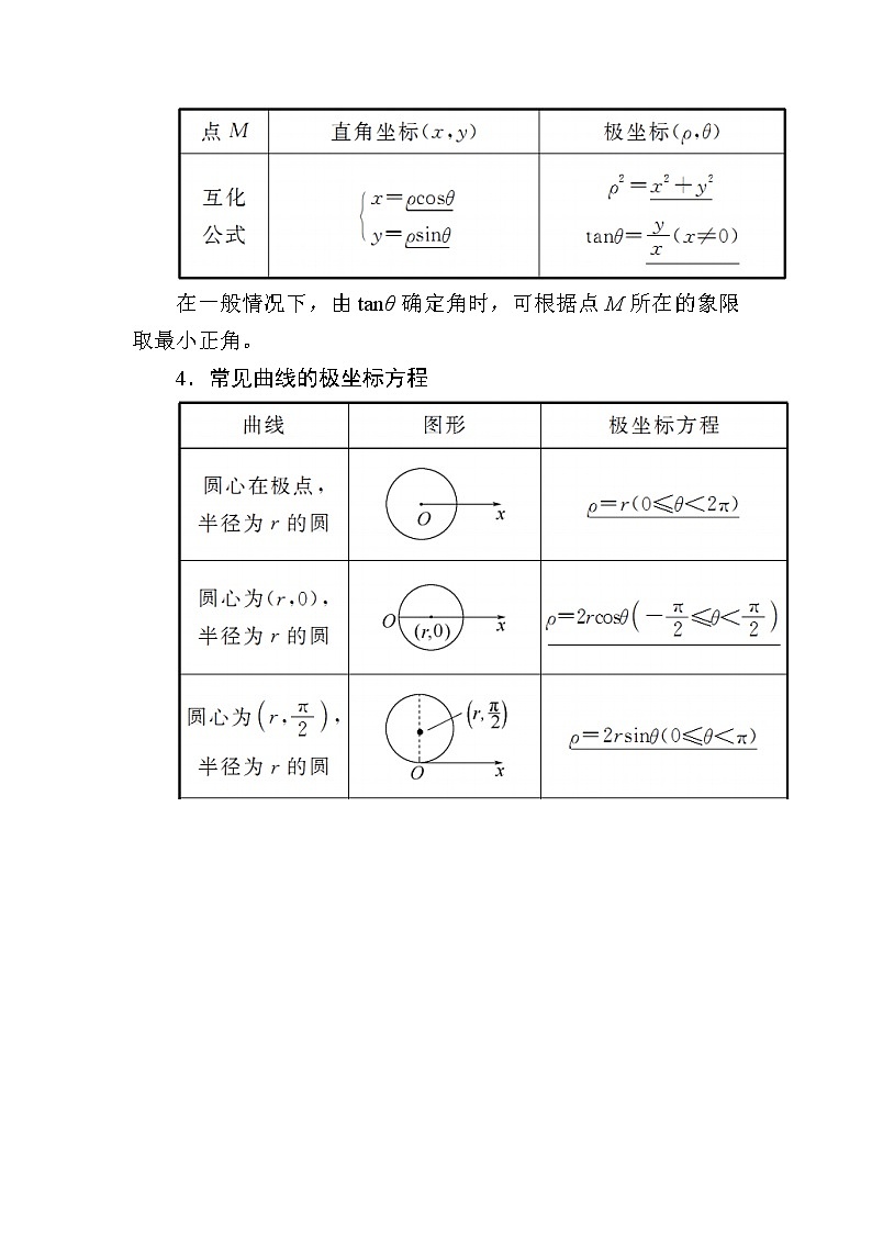 2020版《微点教程》高考人教A版文科数学一轮复习文档：选修4-4第一节　坐　标　系 学案03