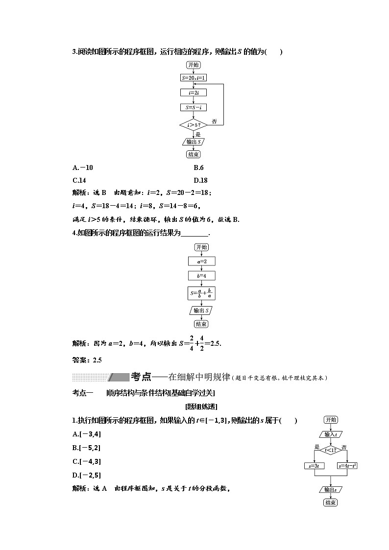 2020版高考数学（理）新创新一轮复习通用版讲义：第十一章第一节算法初步03
