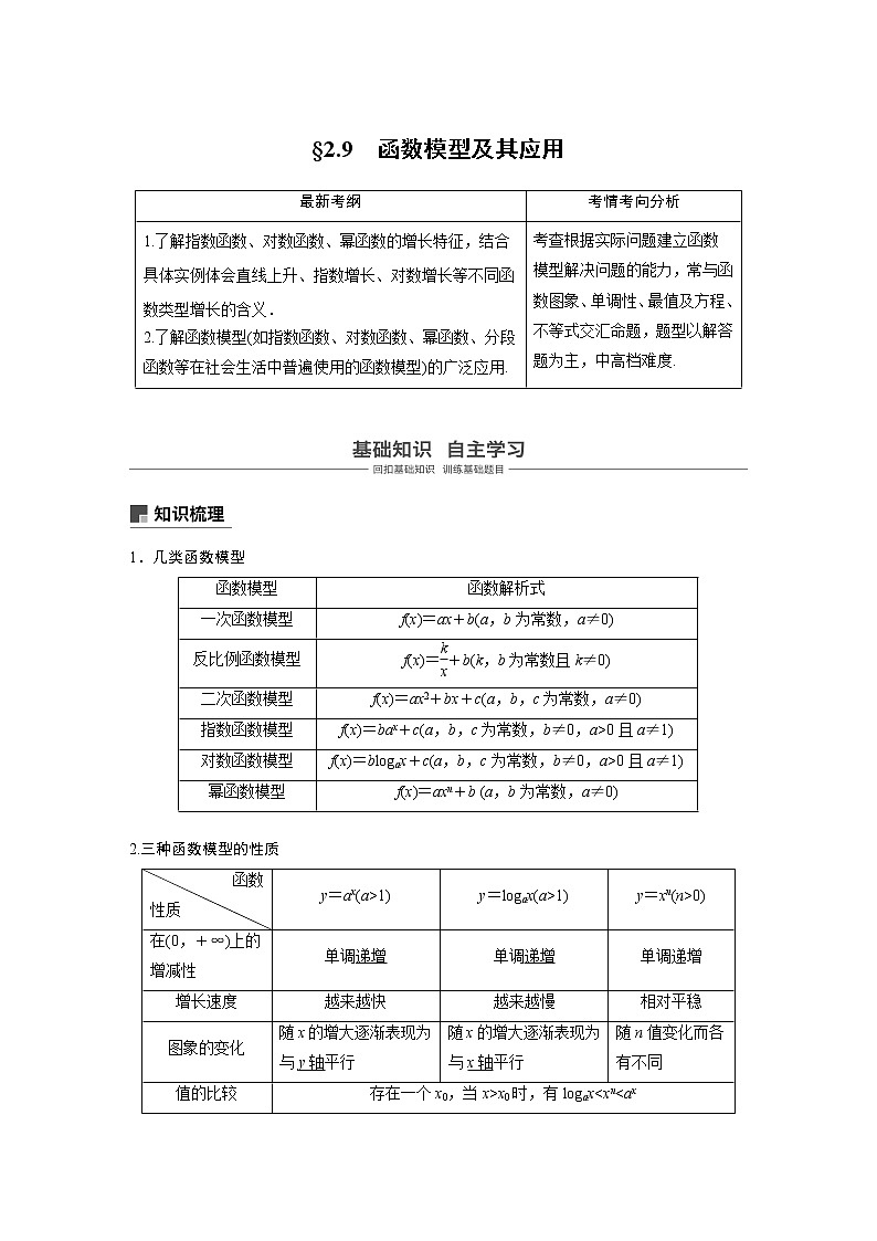 2020版高考数学（理）新增分大一轮人教通用版讲义：第二章　函数概念与基本初等函数Ⅰ2.9第1页