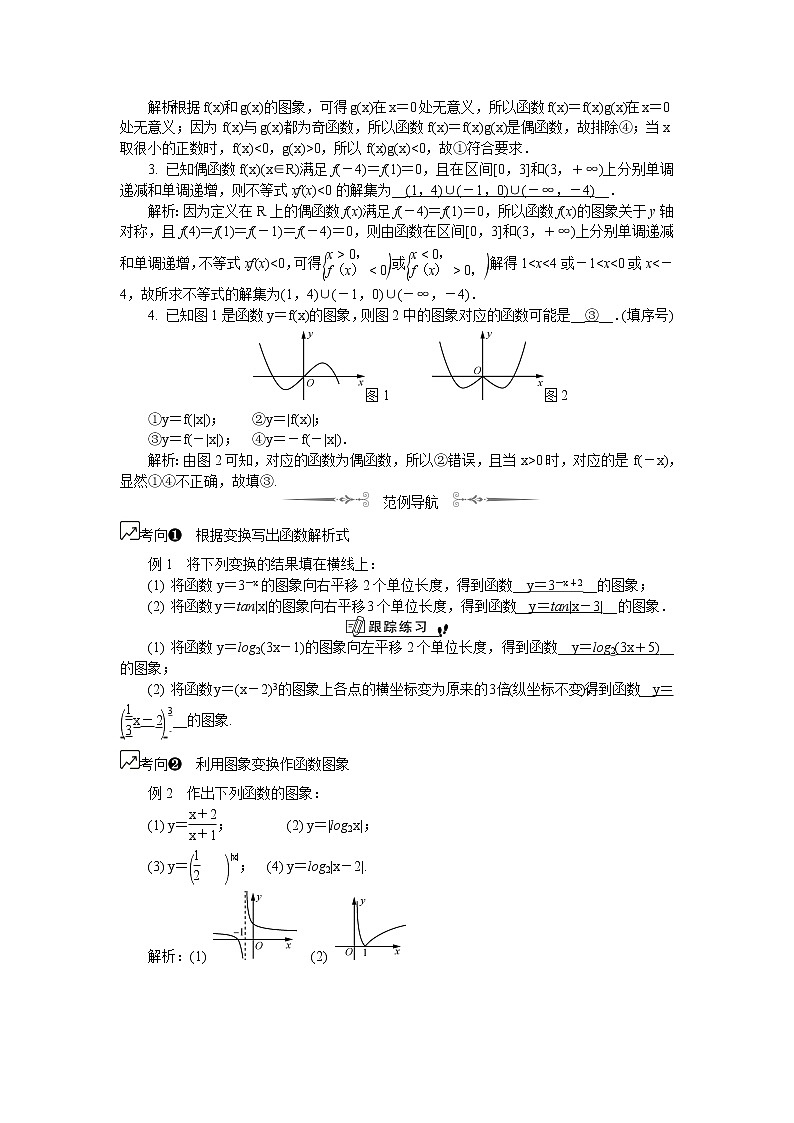 2020版江苏高考数学名师大讲坛一轮复习教程学案：第15课__函数的图象与简单变换第2页